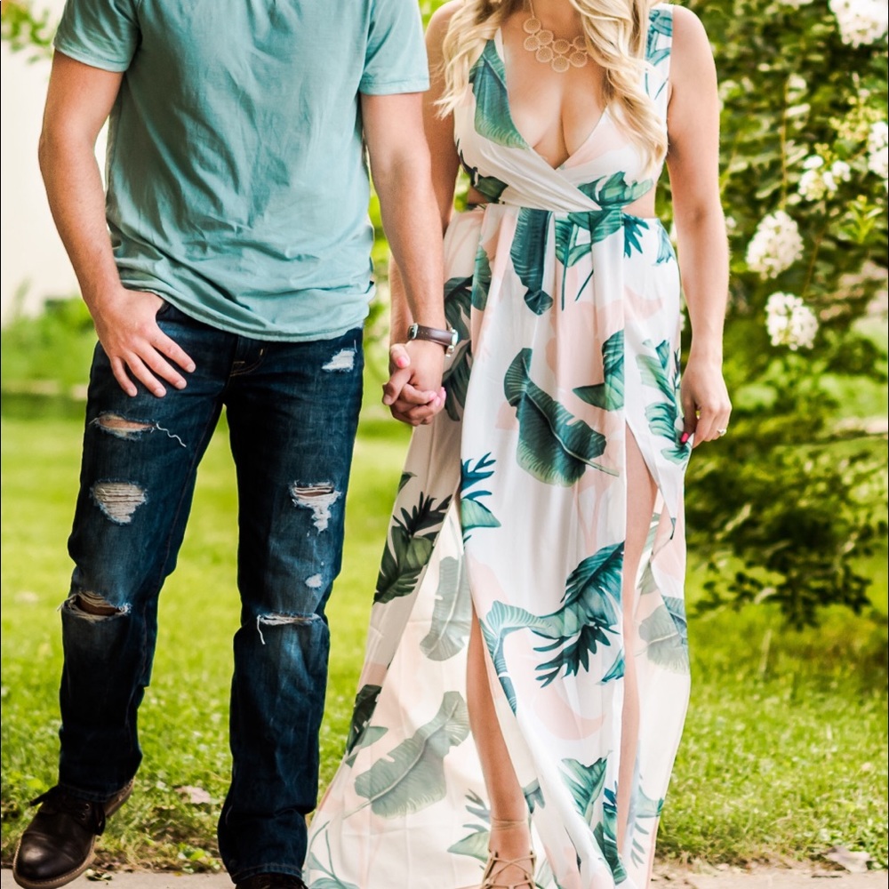 Saved by the Dress Palm Leaf Maci Dress Large